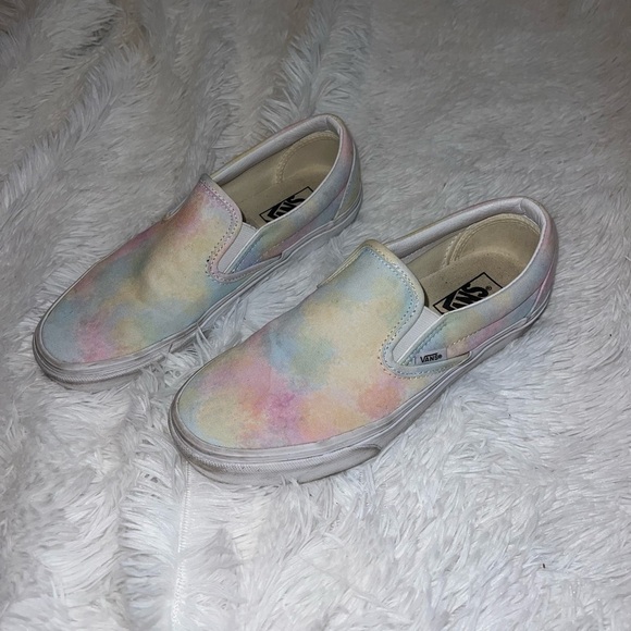 Cans Tie Dye Slip on Shoe size women’s 9 men’s 7.5 Pink Blue and Yellow - Picture 6 of 6